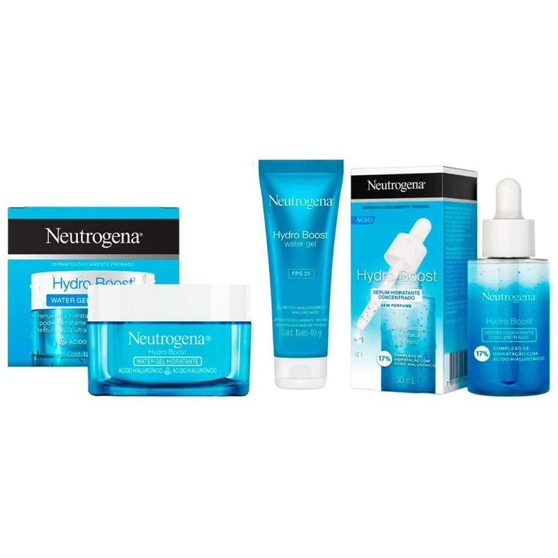 NEUTROGENA - Hydro Boost Combo Trío Facial Serum + Hidratante Neutrogena