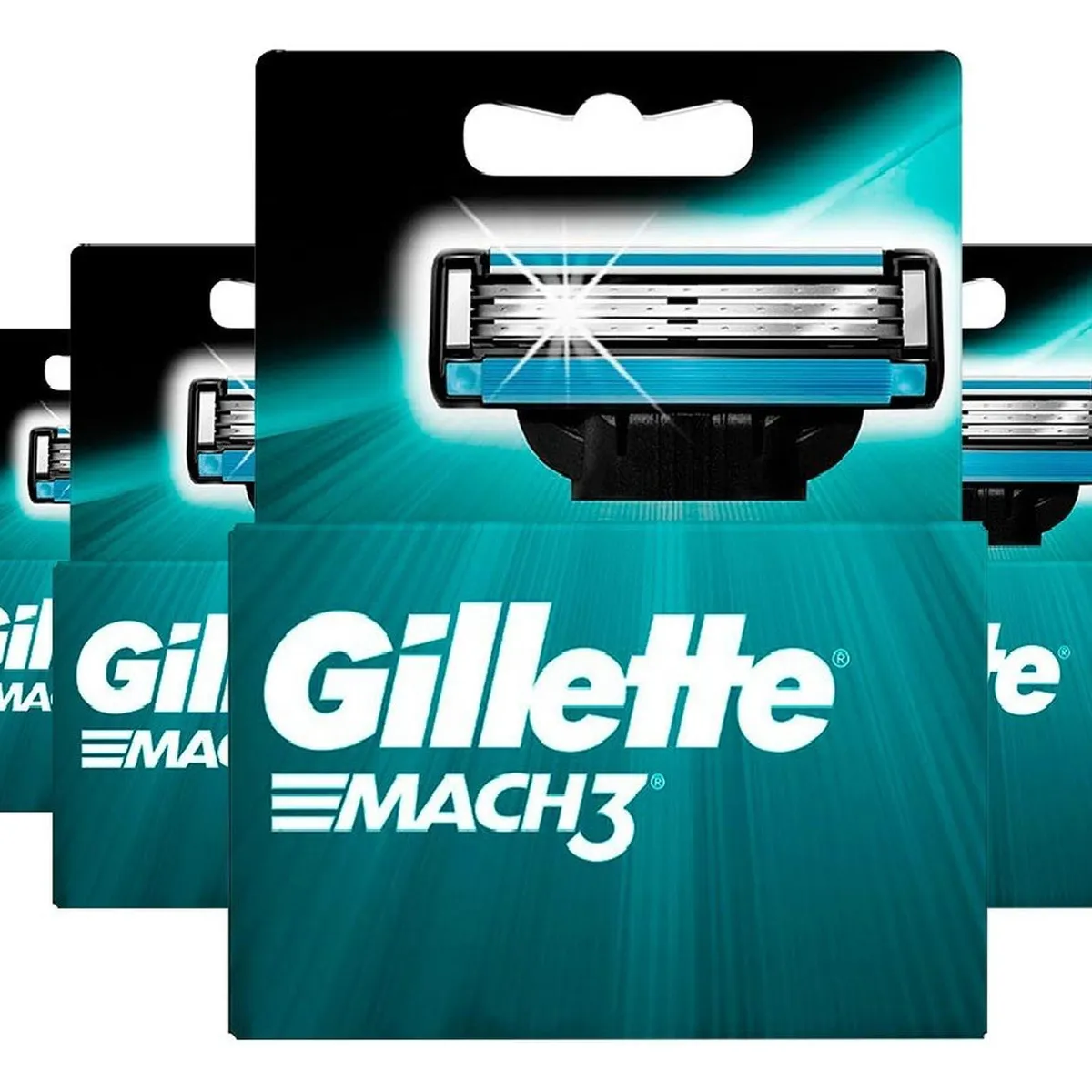 GILLETTE - PackX4 Cartuchos para Afeitar Gillette Mach3 2 unidades