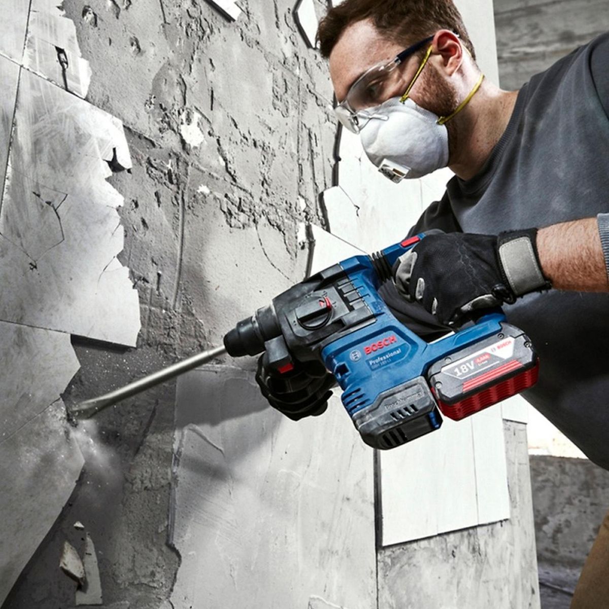 BOSCH - Rotomartillo Bosch Profesional GBH 185-LI 18V SDS Plus + Kit