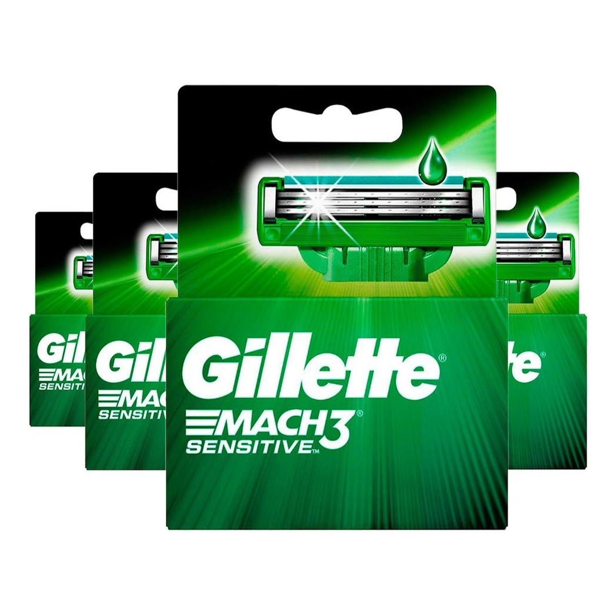 GILLETTE - PackX4 Cartuchos Gillette Mach3 Sensitve 2 unidades