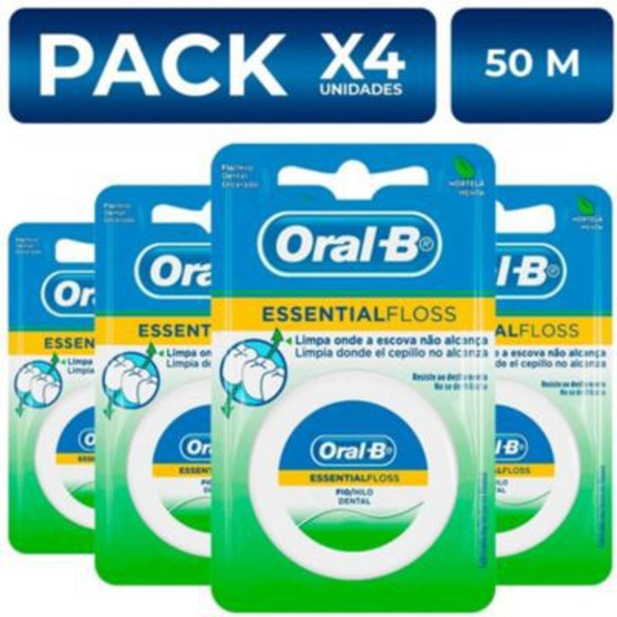 ORAL B - PackX4 Hilo Dental Oral B Essential Floss 50m