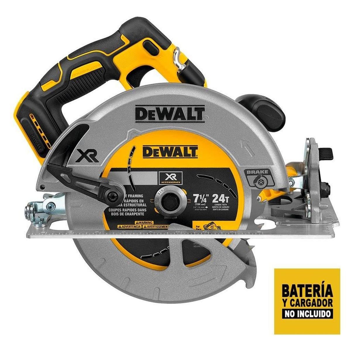 DEWALT - Dewalt Sierra Circular 20v Max 7  1/4" Brushless Sin Bat