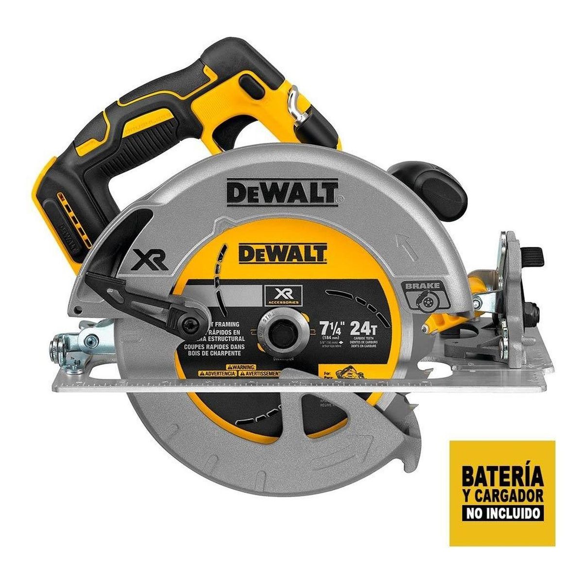 DEWALT - Dewalt Sierra Circular 20v Max 7  1/4" Brushless Sin Bat