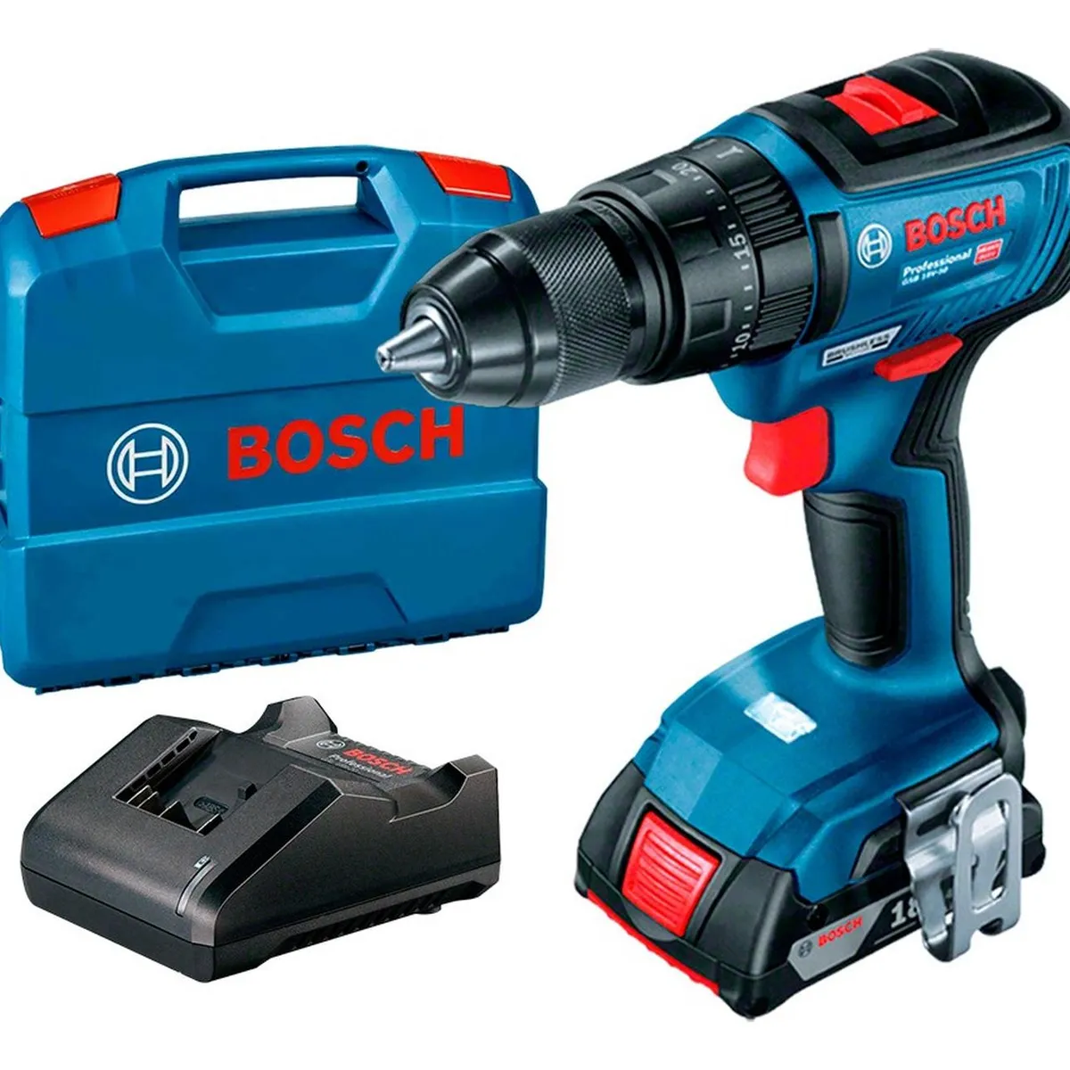 BOSCH - Taladro Percutor Inalámbrico Bosch GSB 18V-50 18V 1 Batería