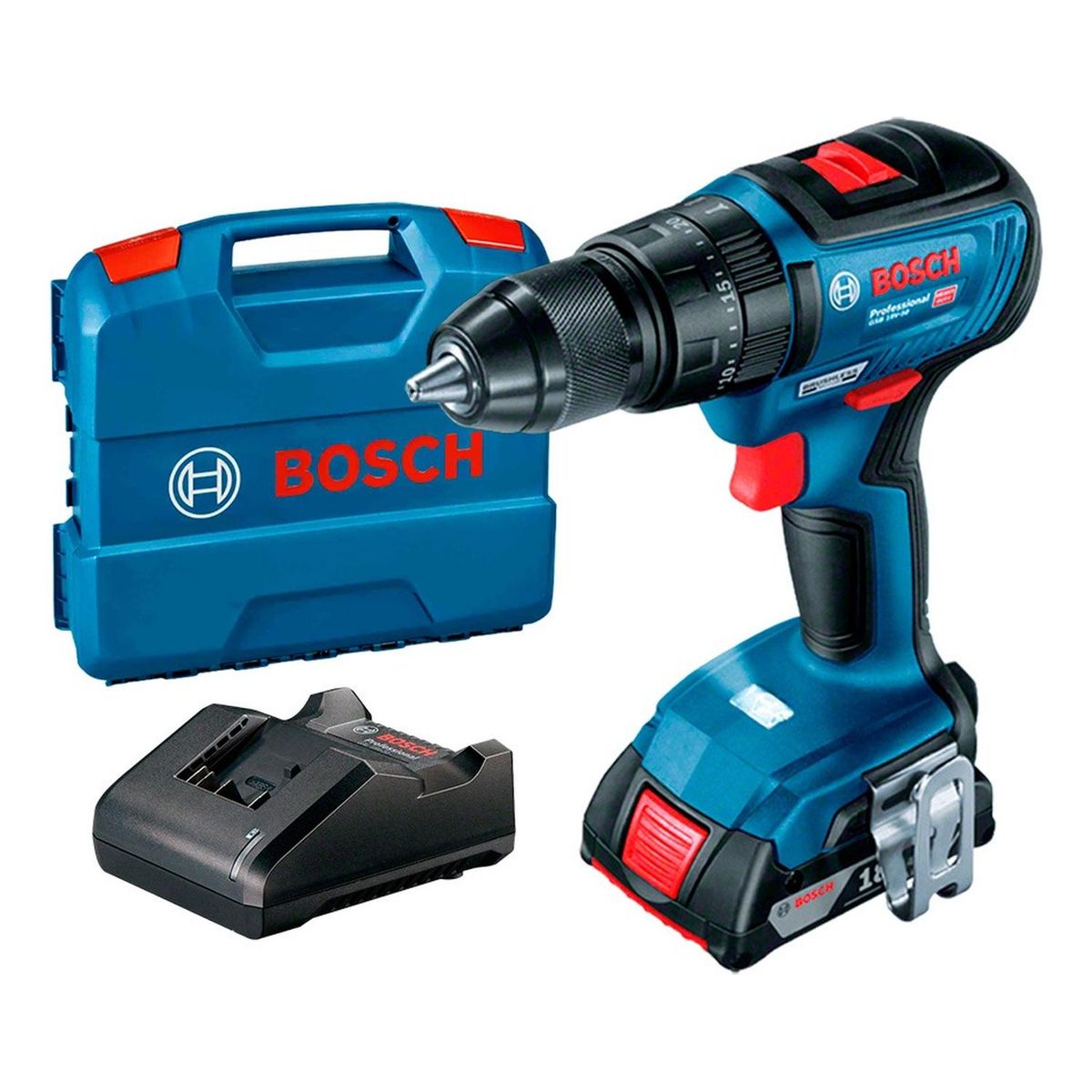 BOSCH - Taladro Percutor Inalámbrico Bosch GSB 18V-50 18V 1 Batería