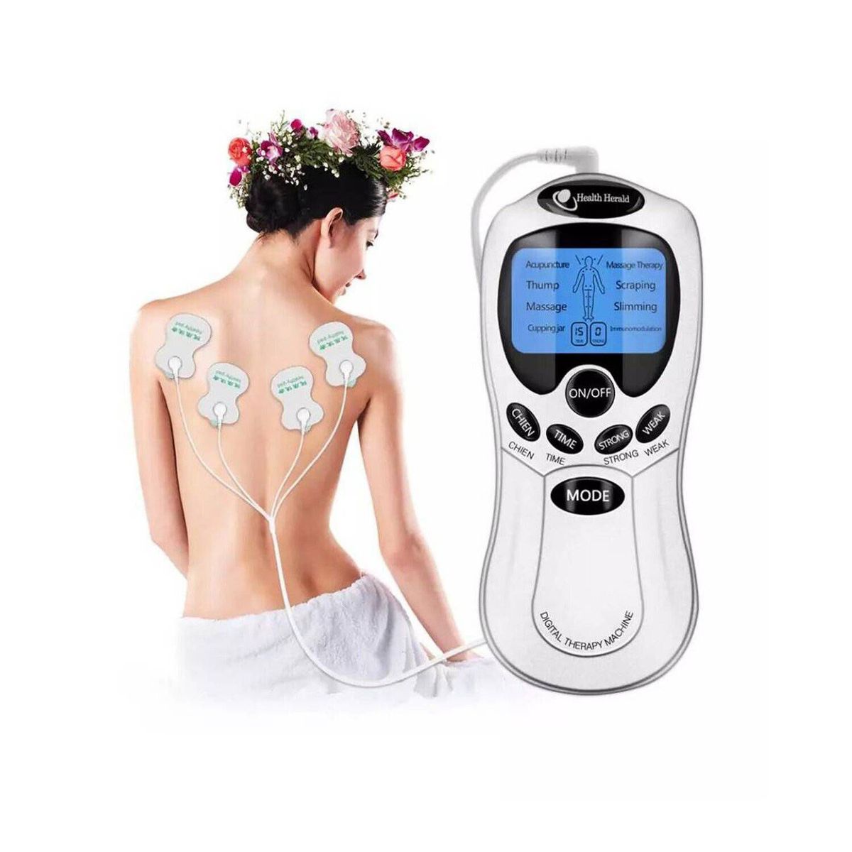 GENERICO - Blueidea Electro Estimulador Digital + 4 Parche