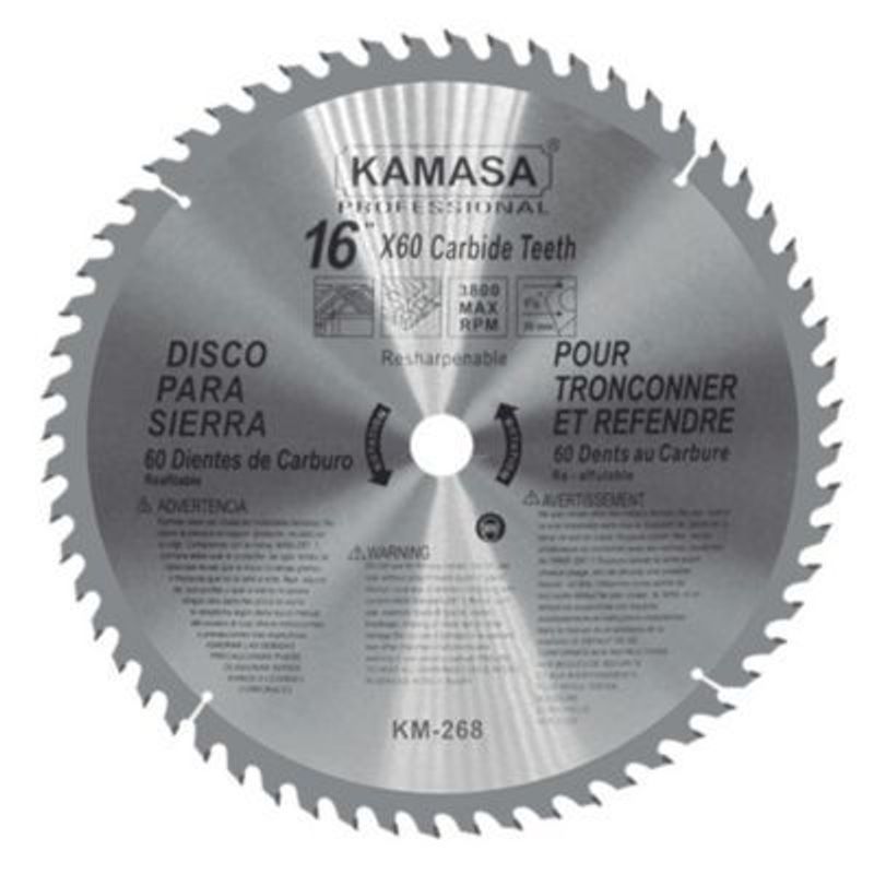 KAMASA - Disco Sierra para Madera 16 60 Dientes Kamasa KM268