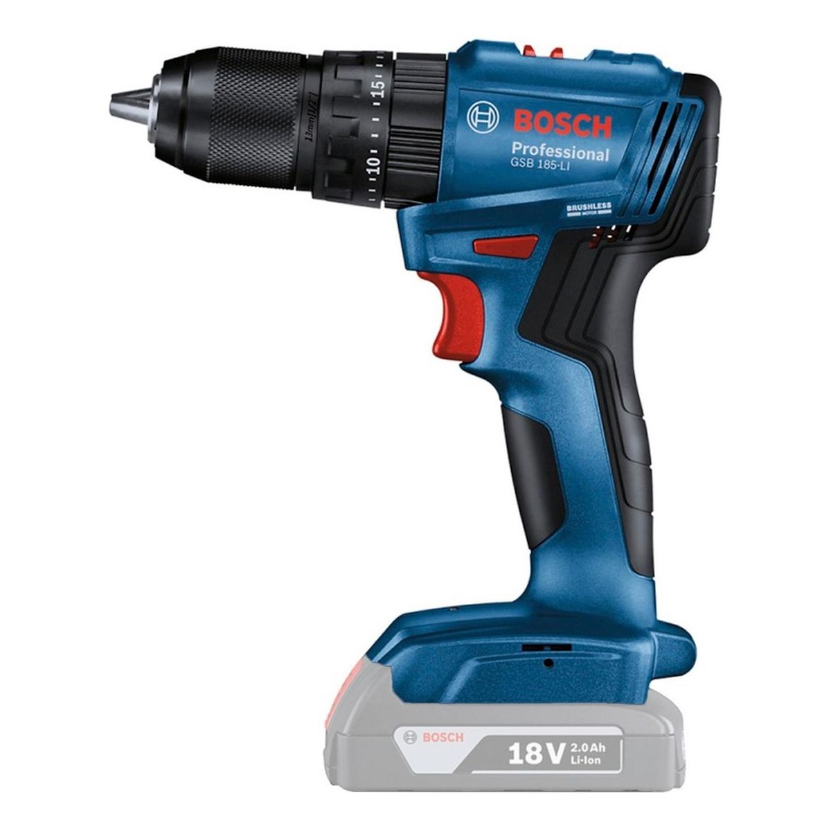BOSCH - Taladro Percutor 1/2" Bosch GSB 185 LI Brushless Sin Batería