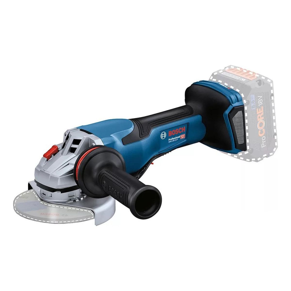 BOSCH - Amoladora Inalámbrica Bosch GWS 18V-15 P Biturbo  5” (Baretool)