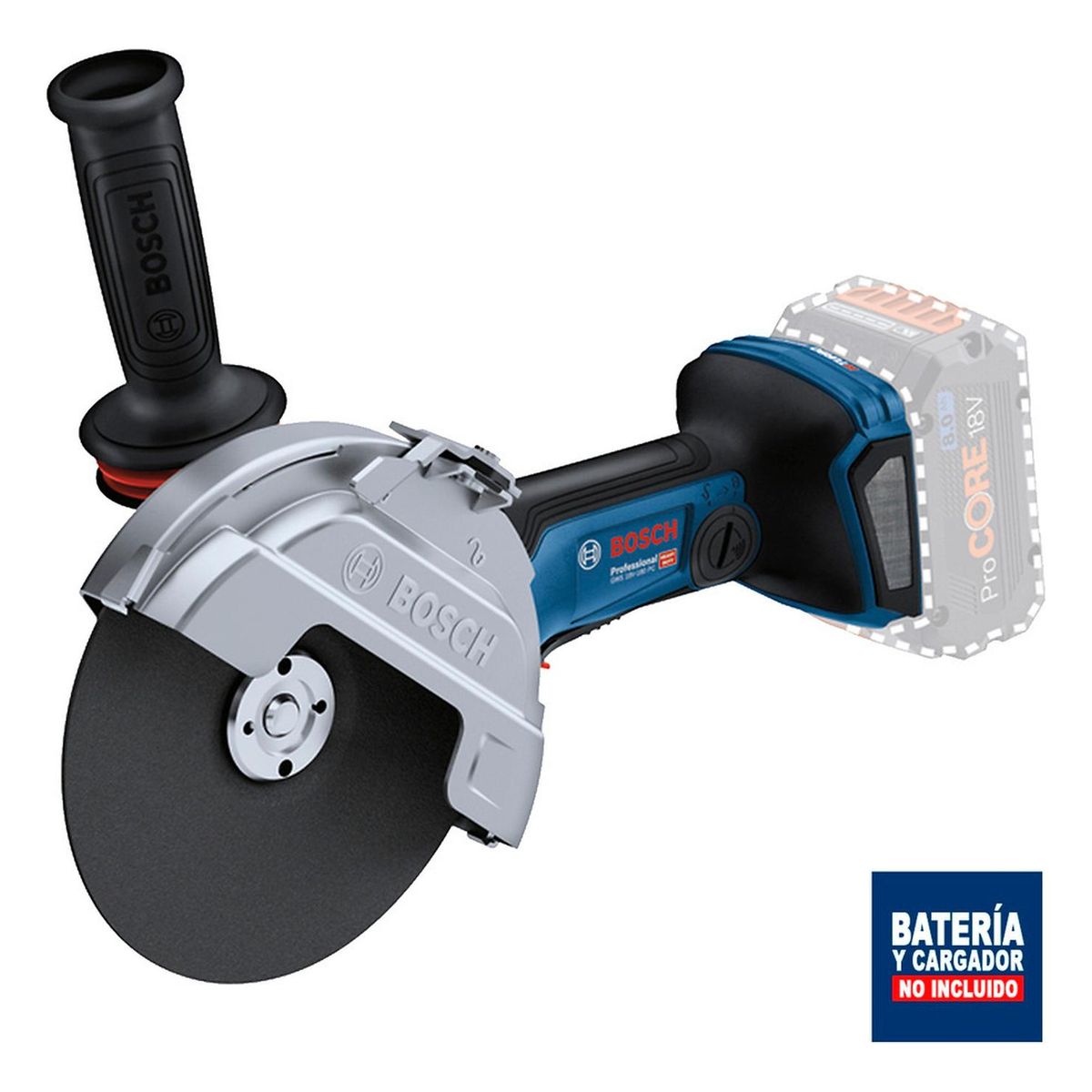 BOSCH - Amoladora Inalámbrica GWS 18v-180 PC Biturbo Bosch Baretool
