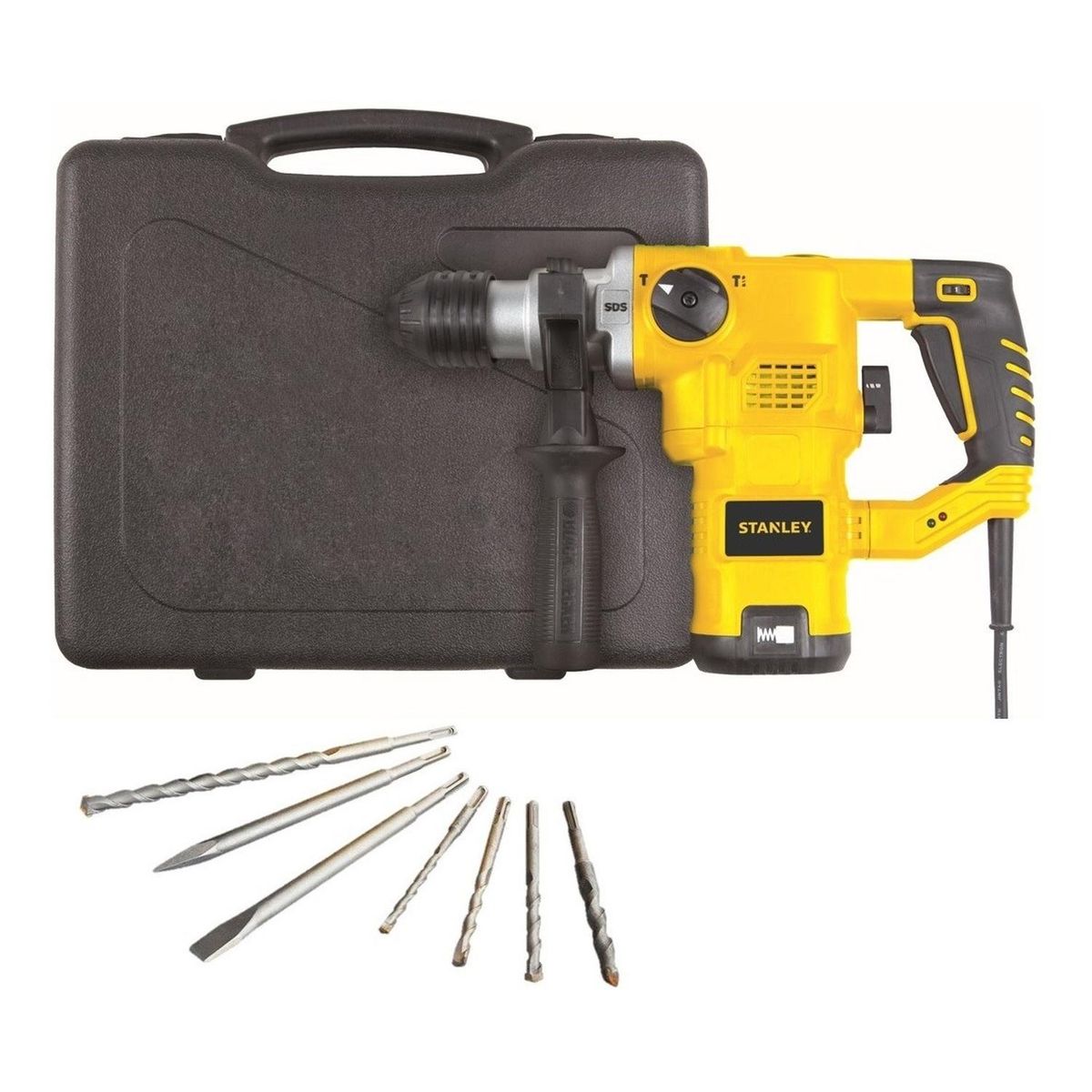 STANLEY - Rotomartillo plus stanley sthr1232k 1250w brocas + cinceles