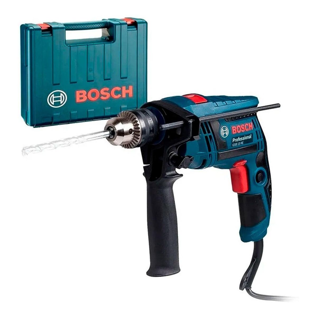 BOSCH - Taladro percutor gsb 13 re bosch 650w + maletin