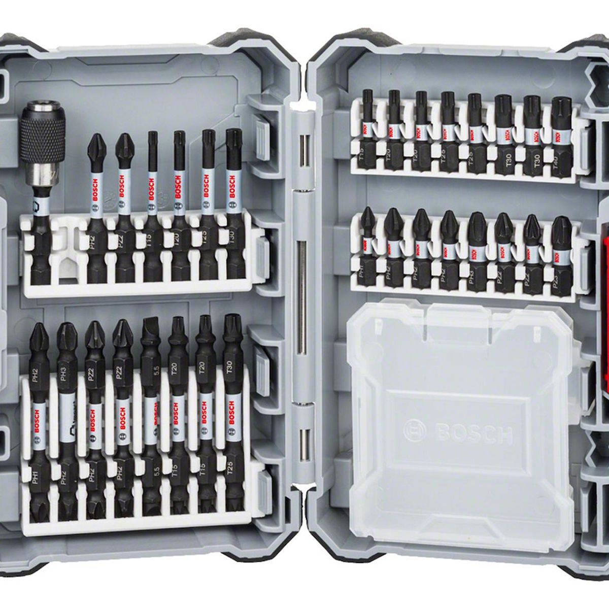 BOSCH - Set 31 piezas en caja bits + puntas bosch impact control