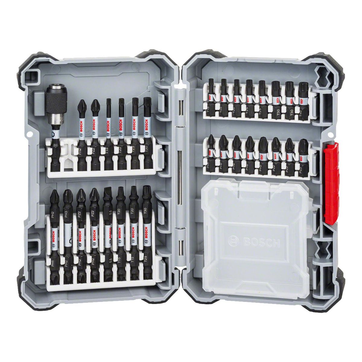 BOSCH - Set 31 piezas en caja bits + puntas bosch impact control