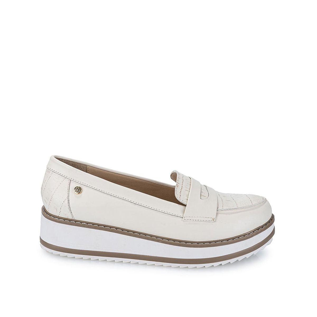 VIALE - Zapato Derby Casual TATI-2310 Hueso Viale Cuero