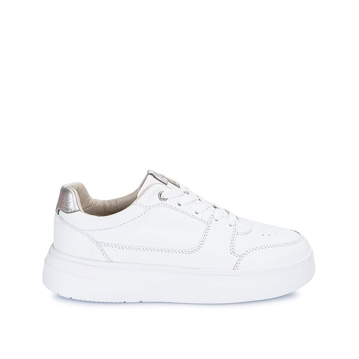 VIALE - Zapatilla Casual REC-2401 Blan/Plat Viale Cuero