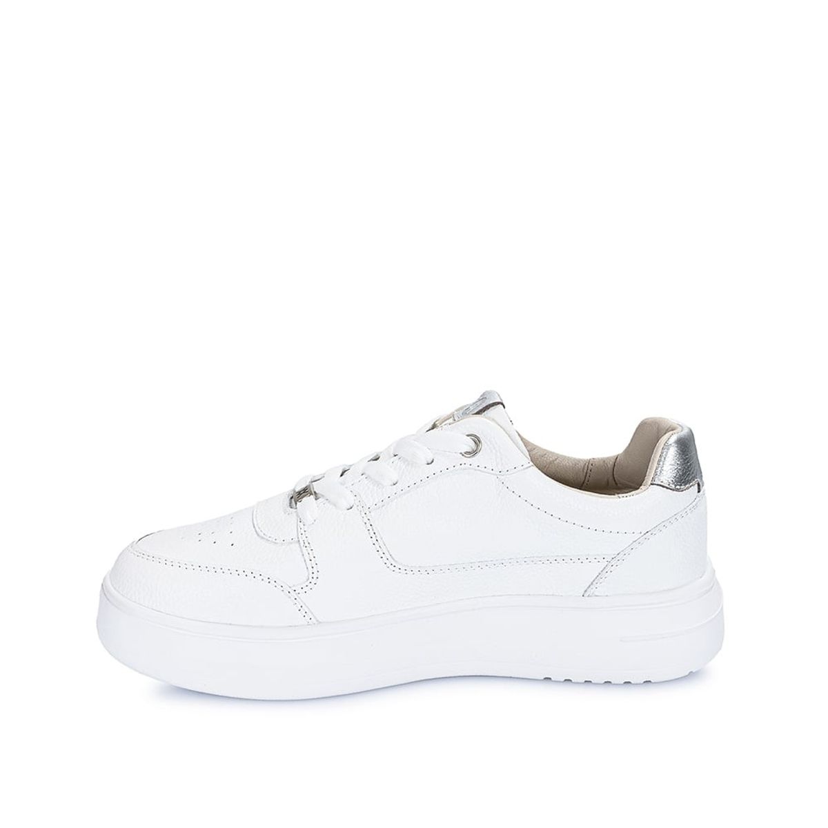 VIALE - Zapatilla Casual REC-2401 Blan/Plat Viale Cuero