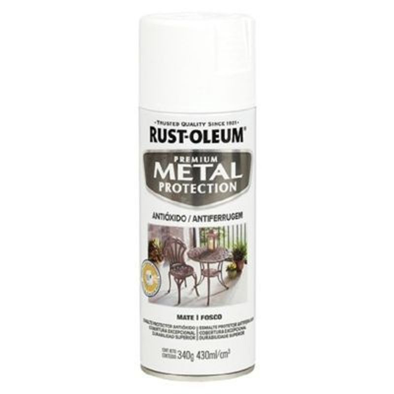 RUST OLEUM - Aerosol Anticorrosivo Metal Protection Mate Blanco 340g