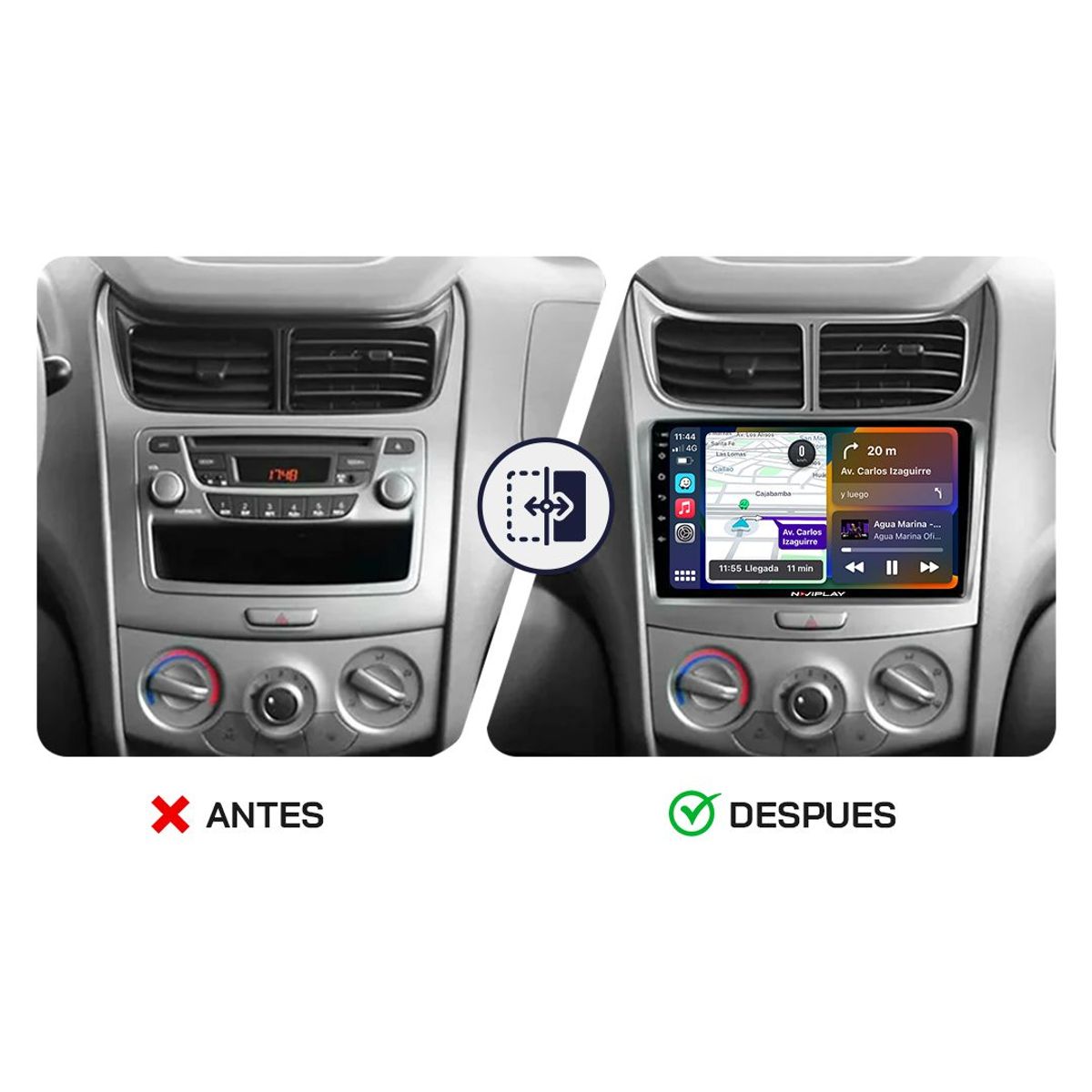 GENERICO - Autoradio Android Naviplay Para Chevrolet Sail 2009 – 2013