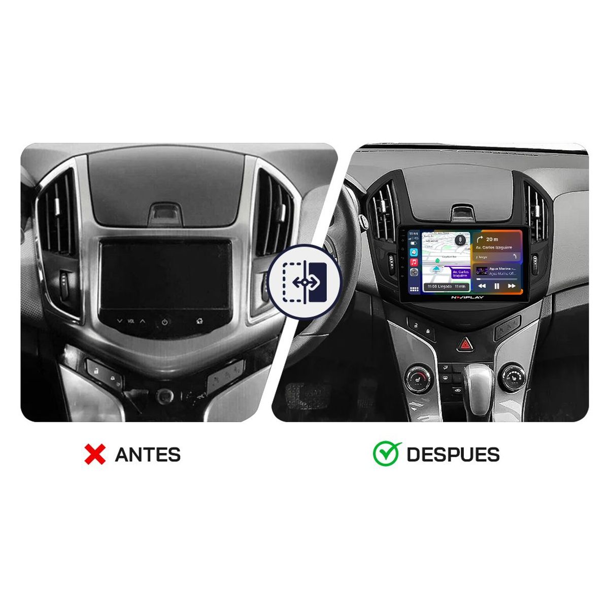 GENERICO - Autoradio Android Naviplay Para Chevrolet Cruze 2013-2017