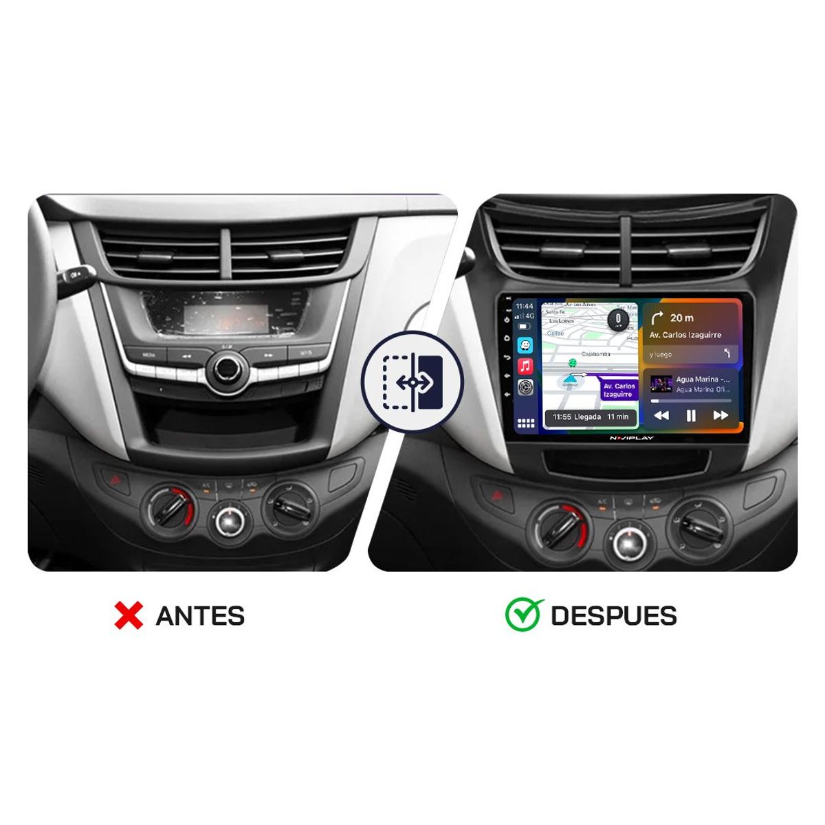 GENERICO - Autoradio Android Naviplay Para Chevrolet Sail 2014 – 2020