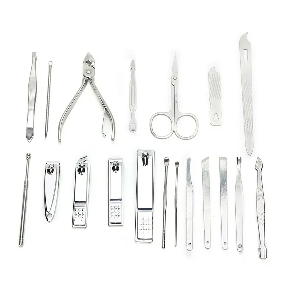 GENERICO - Kit Manicura Pedicura 19 en 1 Acero Inoxidable