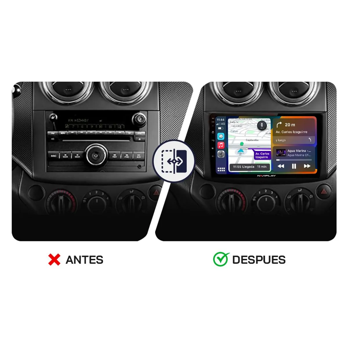 GENERICO - Autoradio Android Naviplay Para Chevrolet Sonic 2013 – 2018