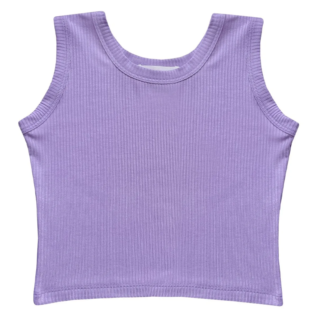 KIDS MASHMELO - TOP PARA NIÑA EN RIB SIN ESTAMPADO KIDS MASHMELO