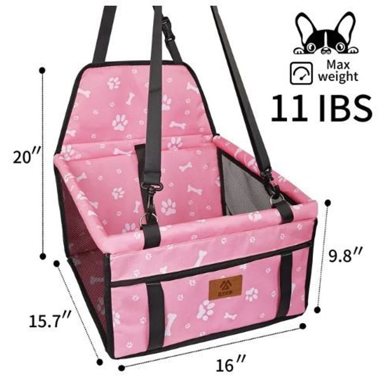 GENERICO - Asiento Portatil de Viaje para Mascotas Rosa