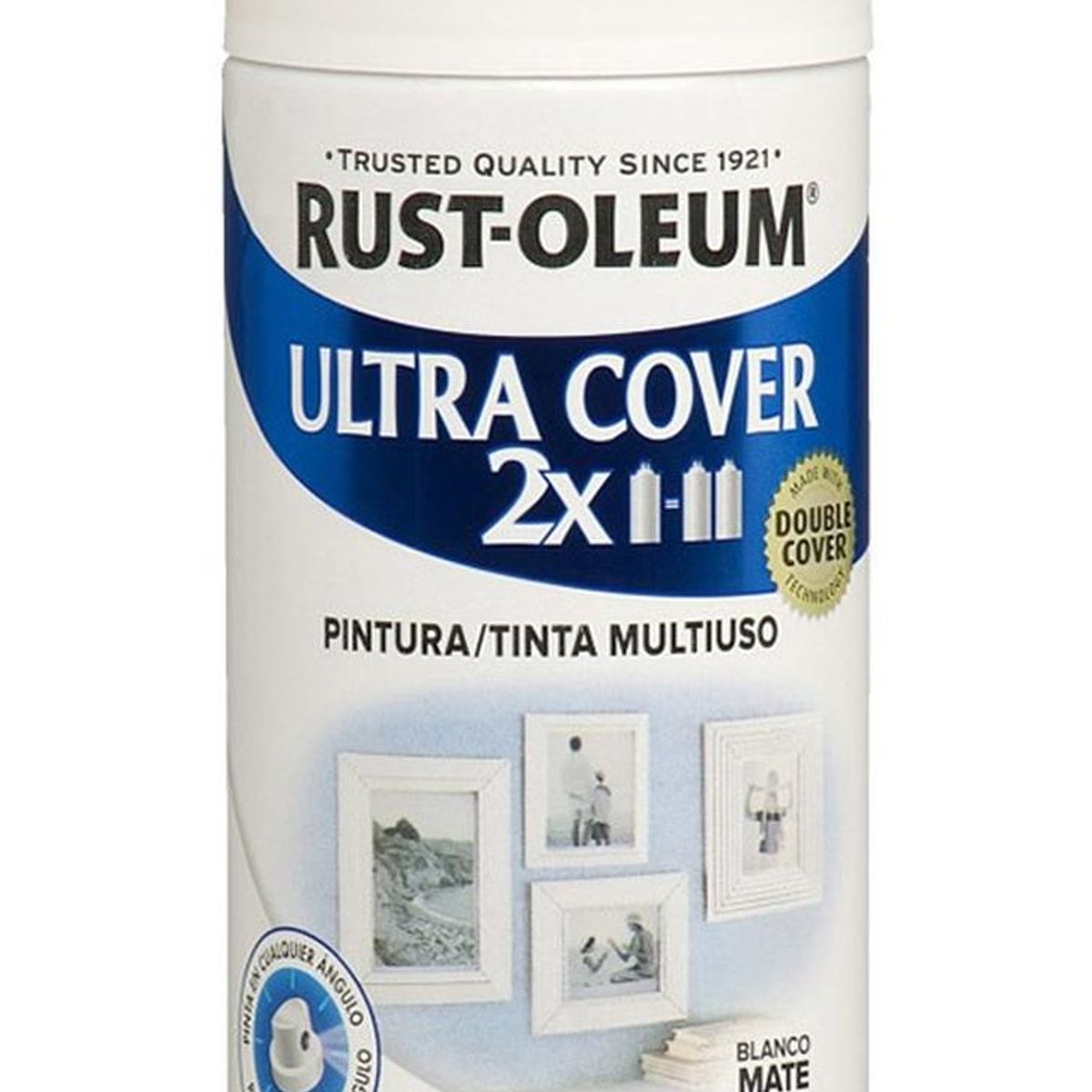 RUST OLEUM - Aerosol Multiusos Ultra Cover 2x Blanco Mate 340g