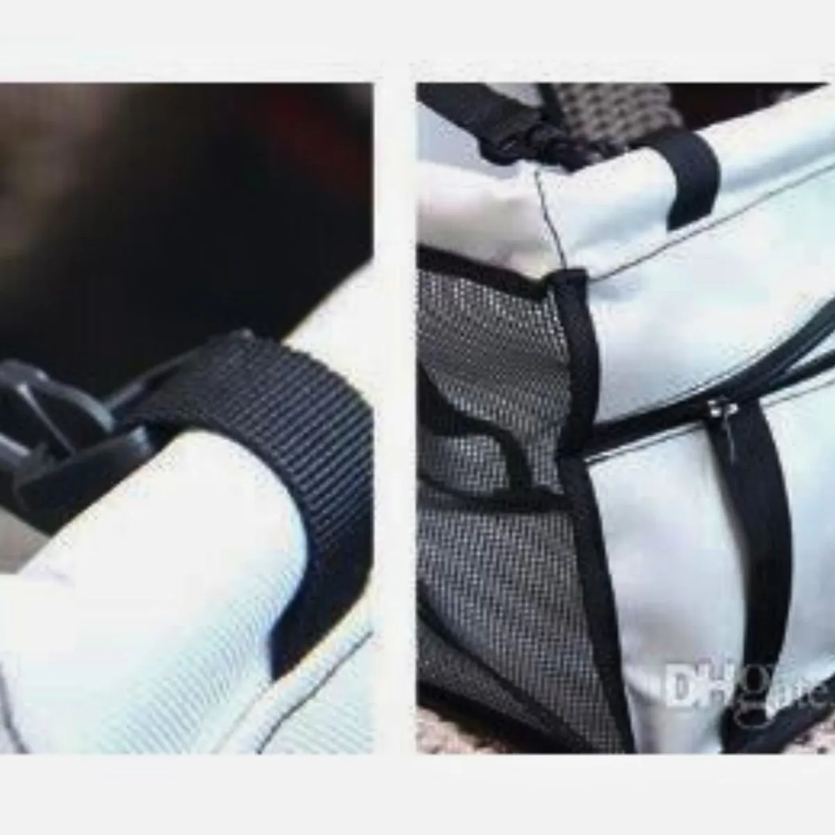 GENERICO - Asiento Portatil de Viaje para Mascotas NEGRO sin Huellas