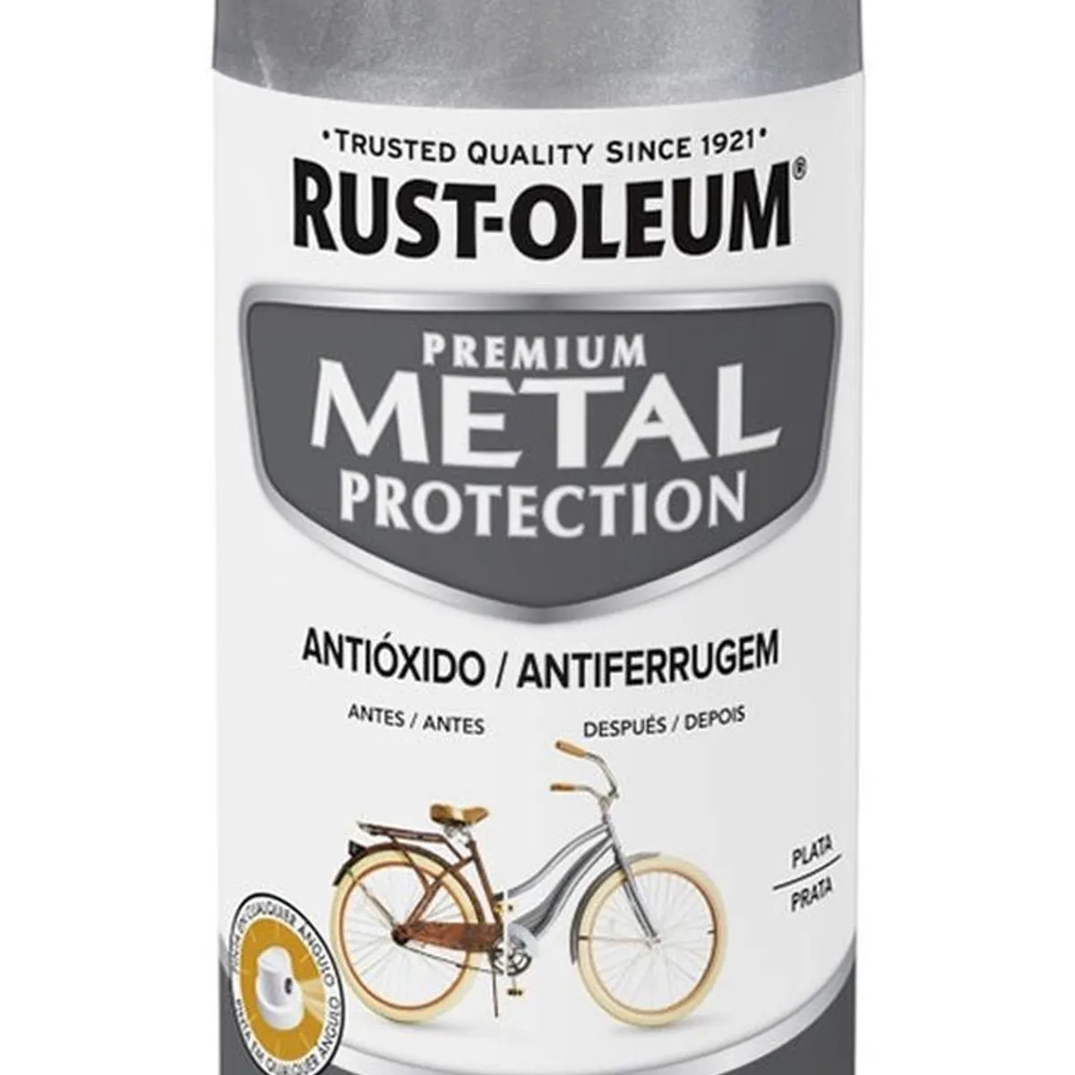 RUST OLEUM - Aerosol anticorrosivo metal protection metálico plata 312g