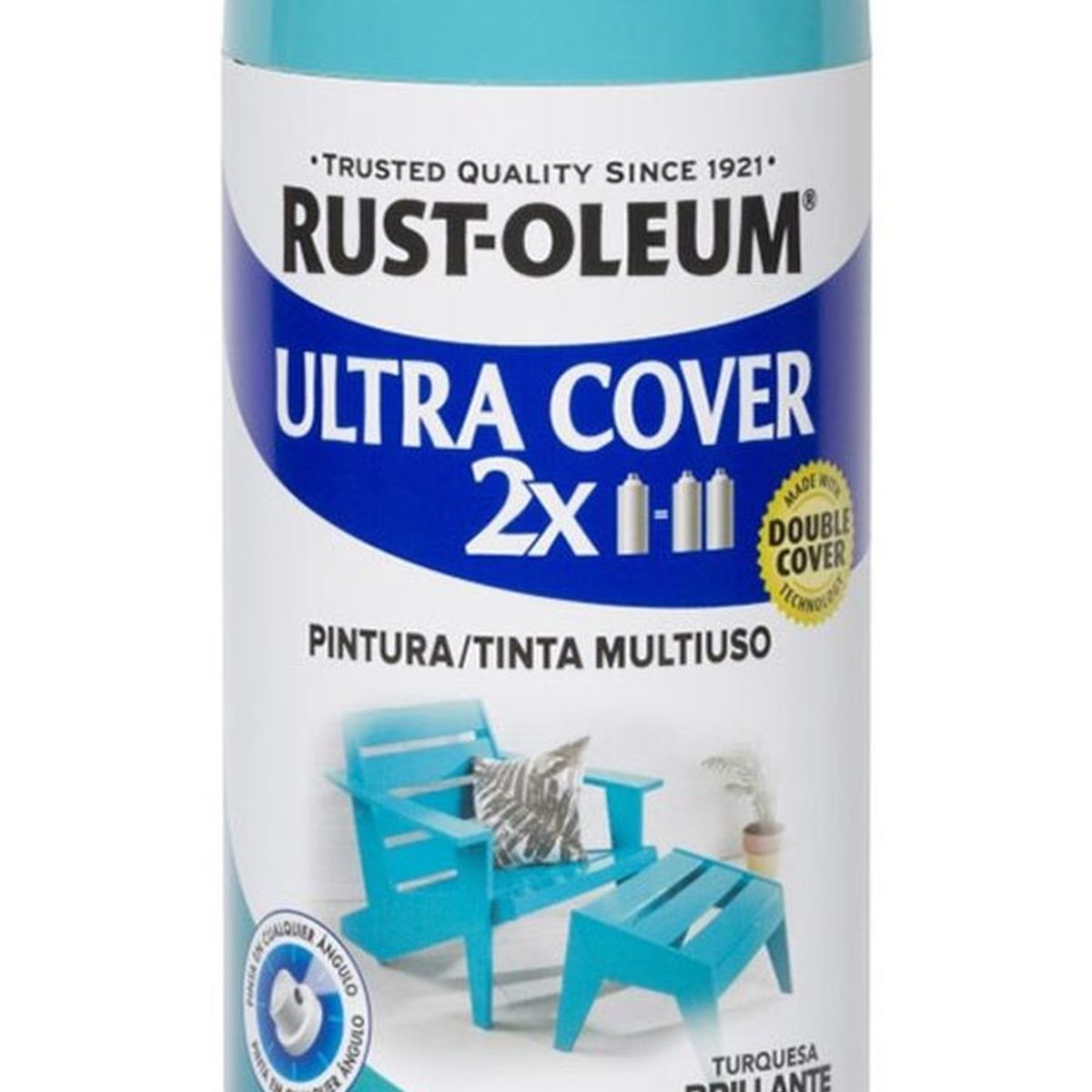 RUST OLEUM - Aerosol Multiusos Ultra Cover 2x Turquesa Brillante 340g