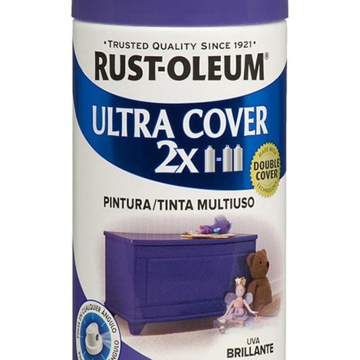RUST OLEUM - Aerosol Multiusos Ultra Cover 2x Uva Brillante 340g