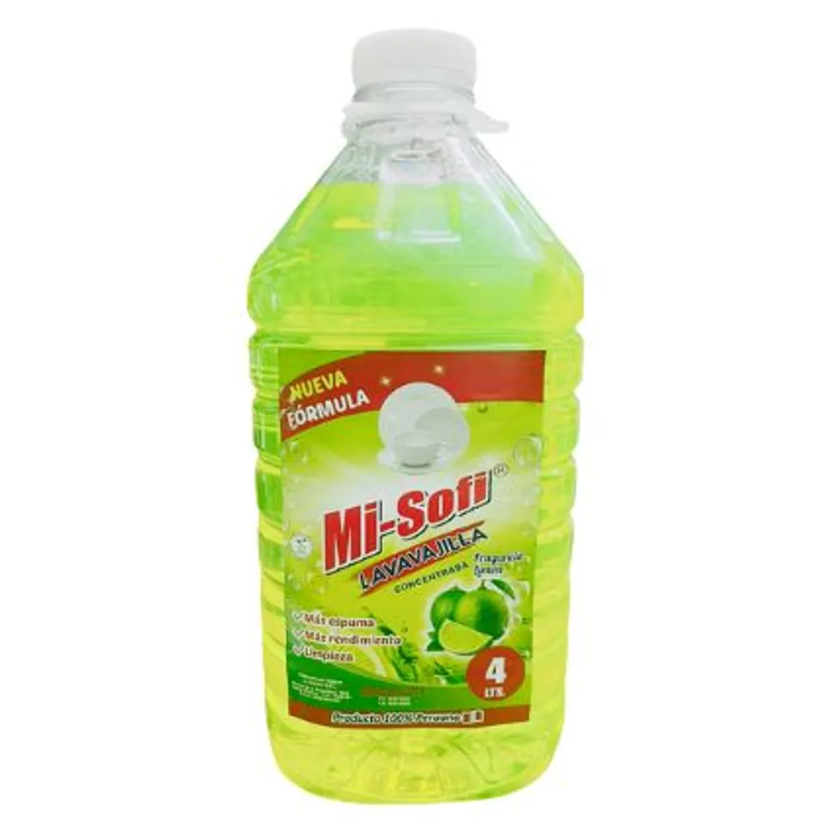 GENERICO - Lavavajilla liquida limon Mi Sofi - Galon x 4 litros
