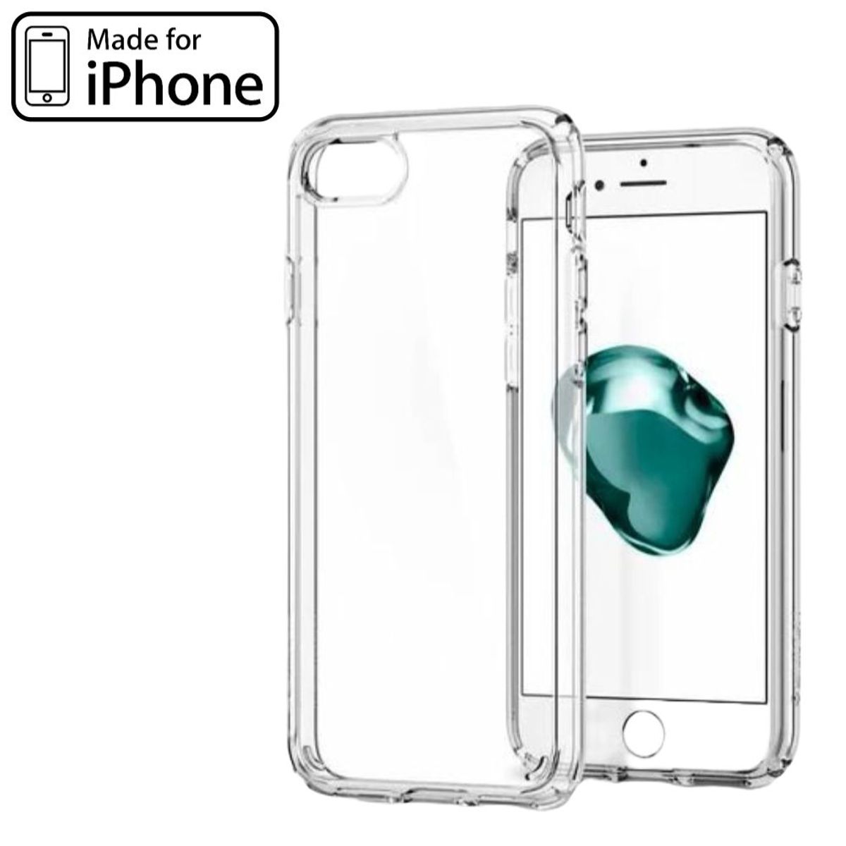 GENERICO - Space Clear Case Iphone 7 y 8 Con Marca