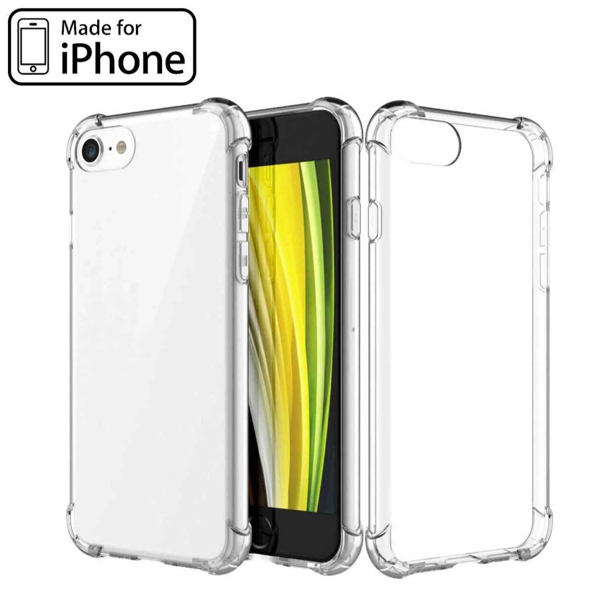 GENERICO - Space Clear Case Iphone 7 y 8 Plus Con Marca