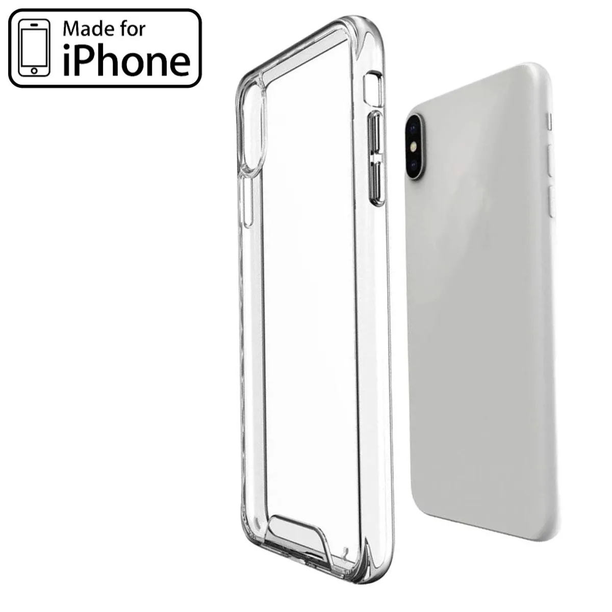 GENERICO - Space Clear Case Iphone XS Con Marca