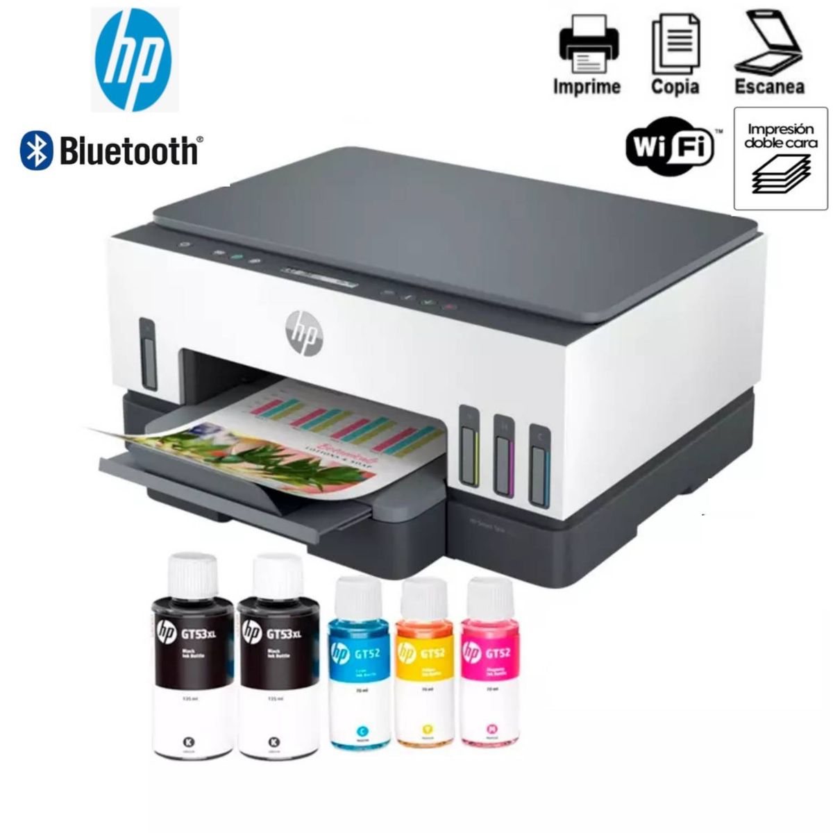 HP - Impresora Multifuncional HP Smart Tank 720 Dúplex Automático Wifi