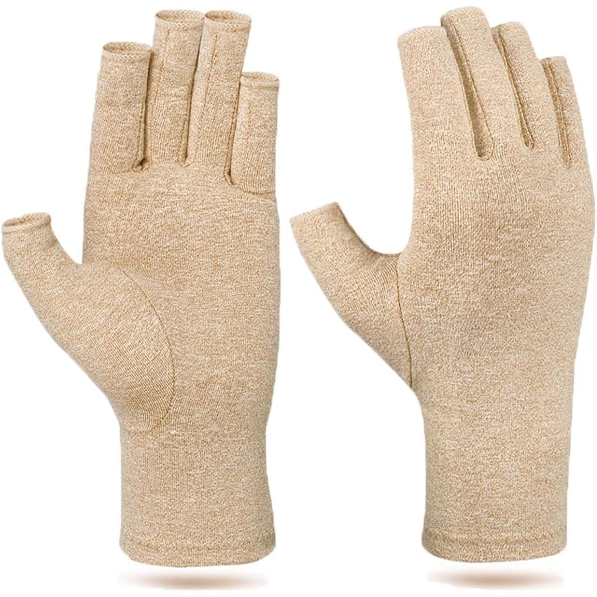 GENERICO - Guantes compresion artritis Talla L Caqui