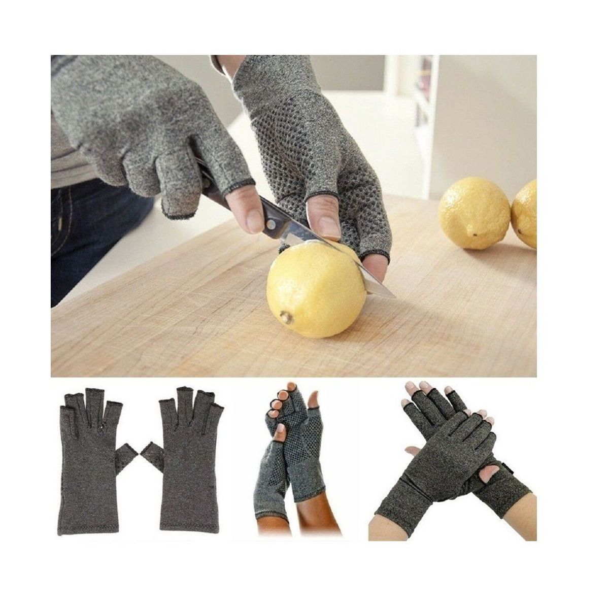 GENERICO - Guantes compresion artritis antideslizantes Talla S