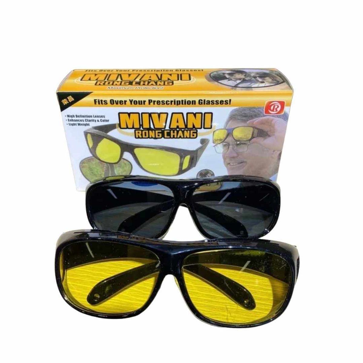 GENERICO - Lentes de Dia y Noche 2x de Moto Autos Camionetas Protección UV400