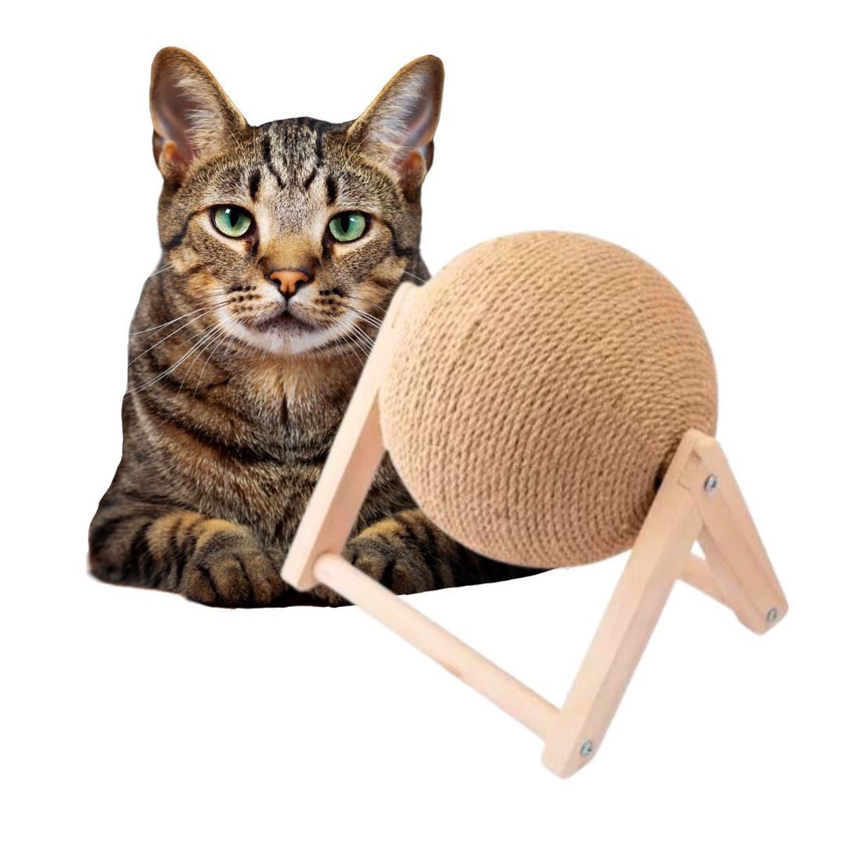 GENERICO - Rascador Bola Rotativa para Gatos