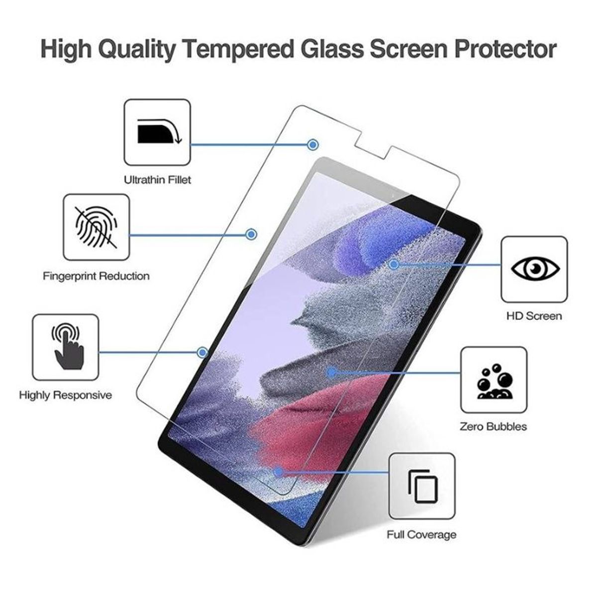 GENERICO - Mica de Vidrio templado para Tablet A7 Lite Samsung