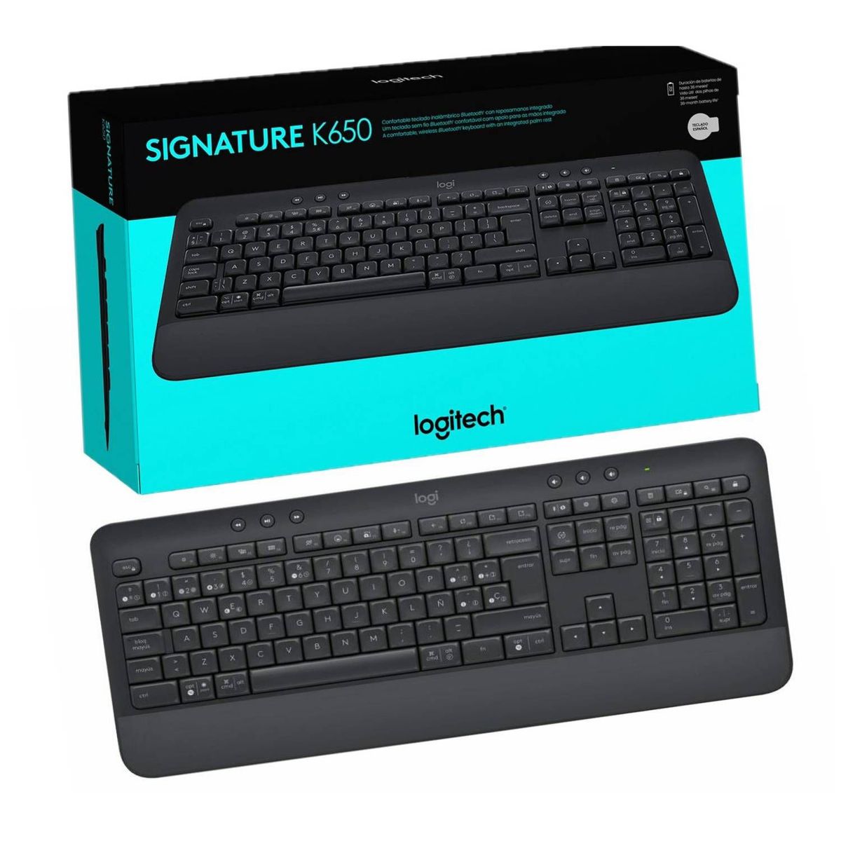 LOGITECH - TECLADO LOGITECH SIGNATURE K650 WIRELESSBLUETOOTH SP BLACK