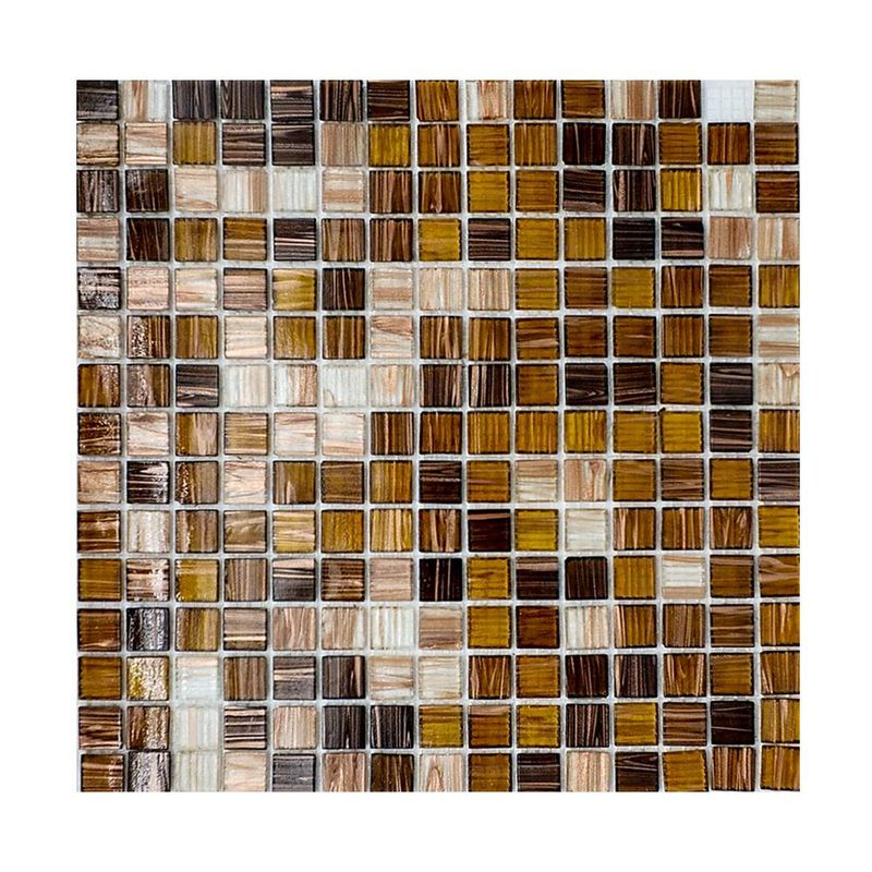 GENERICO - PEPELMA MOSAICO PIEZA DE PISCINA MARRÓN TRICOLOR 33X33CM