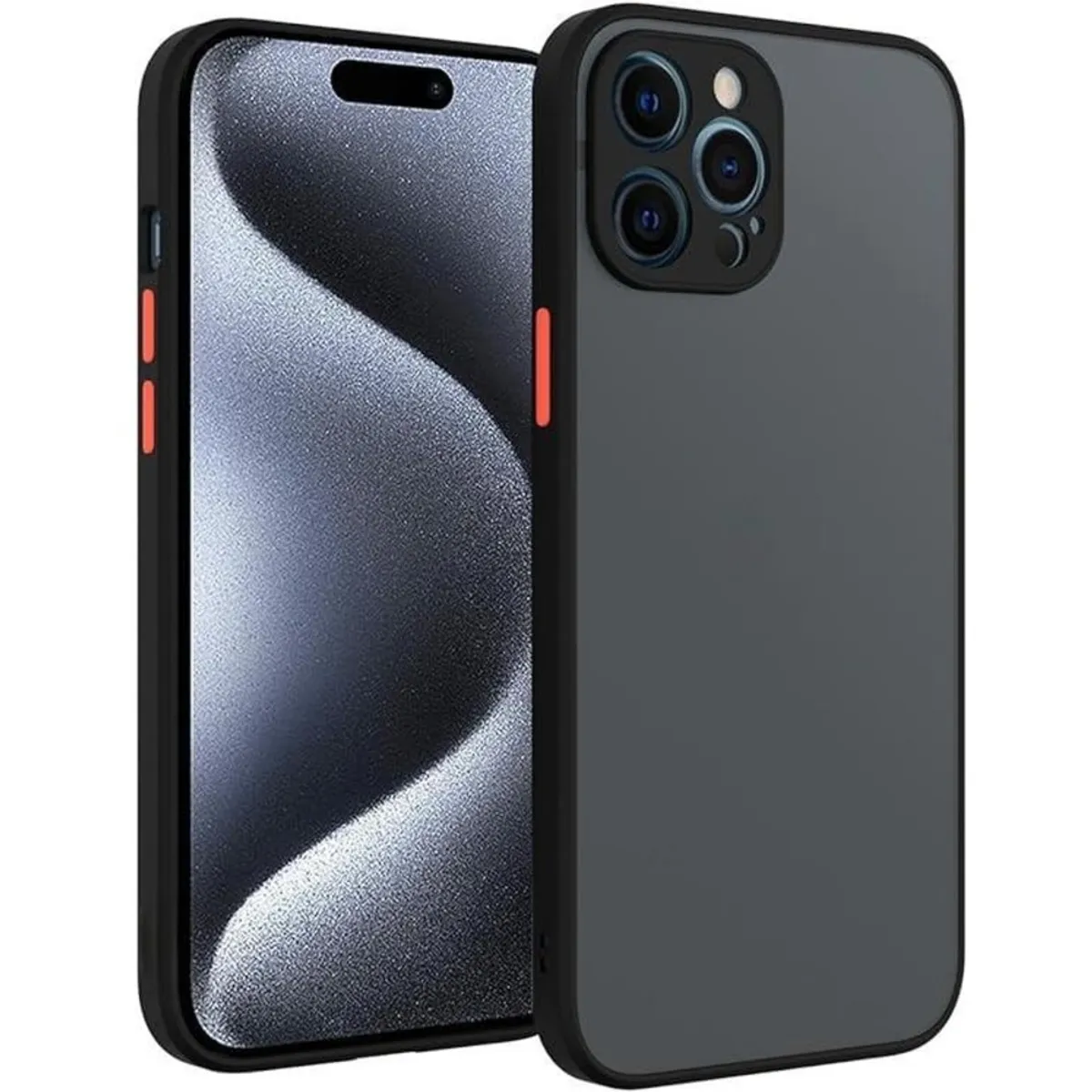 GENERICO - Funda para Xiaomi Poco X3 Pro Ahumado Mate Negro Antishock Resistente