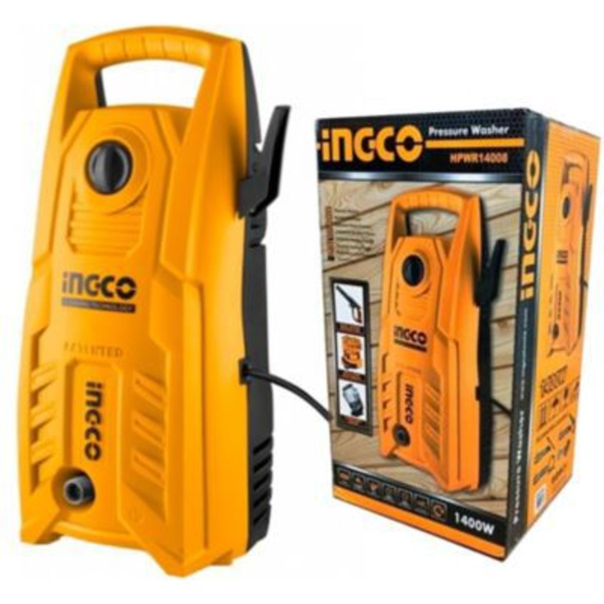 INGCO TOOLS - Hidrolavadora INGCO 1400W 130 Bar Alta Presión HPWR14008