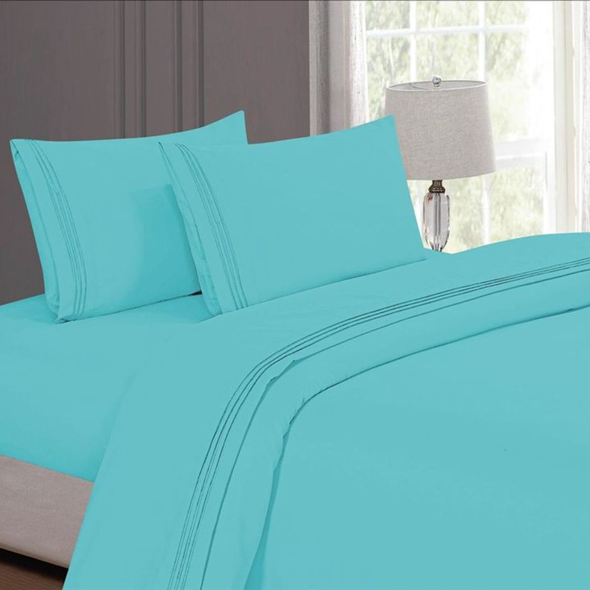 CASATEX - Juego de sabanas 2 plz 100% algodón con bordado