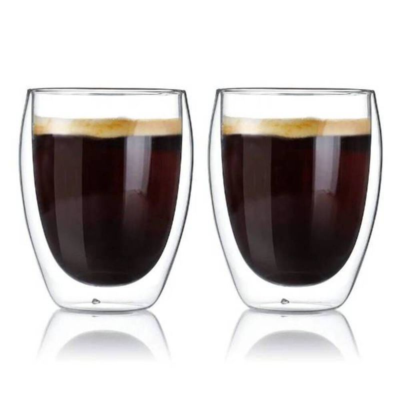 GENERICO - Set x 2 Vasos Capuchino 350ml Doble Pared